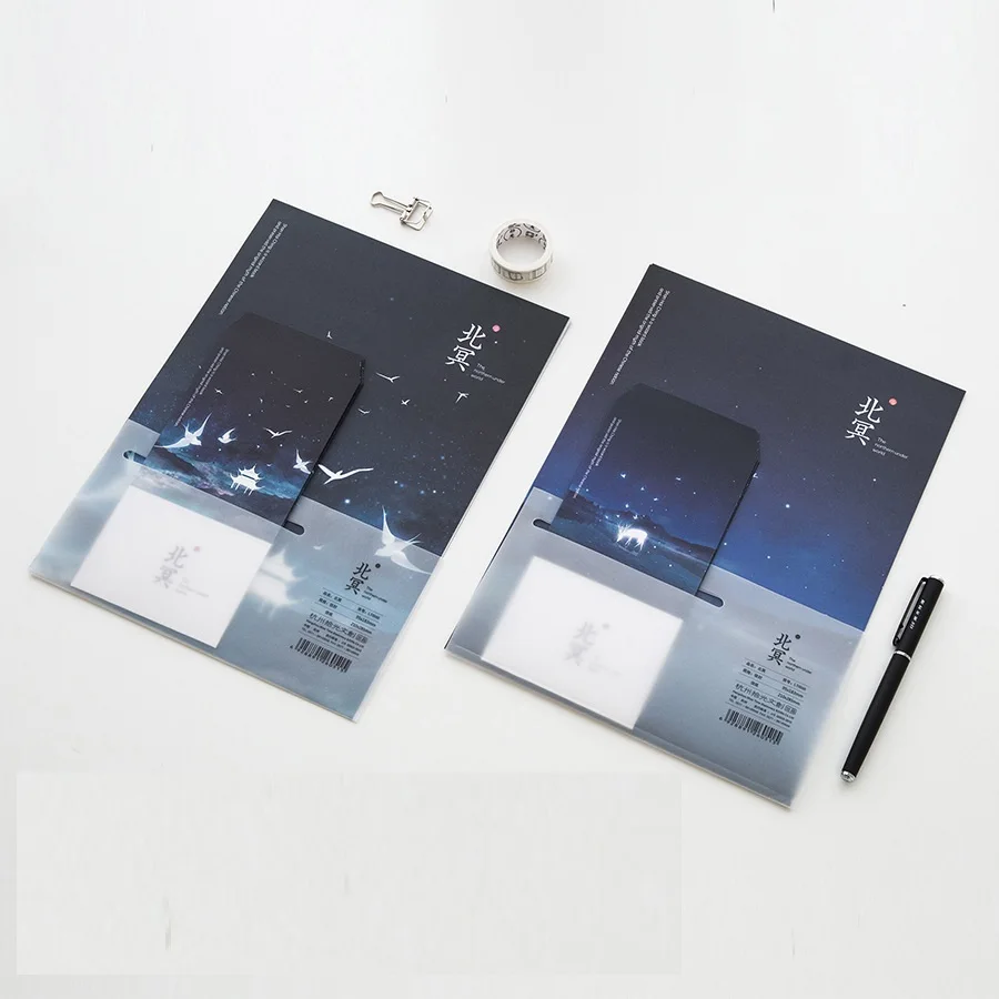 9 шт./компл. 3 конверта + 6 бумажных конвертов креативные морские иллюстрации