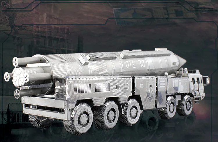 Картина Королевство 3D металлическая головоломка DF-21 баллистическая ракета грузовик модель комплект PJ-201 DIY 3D головоломки игрушки