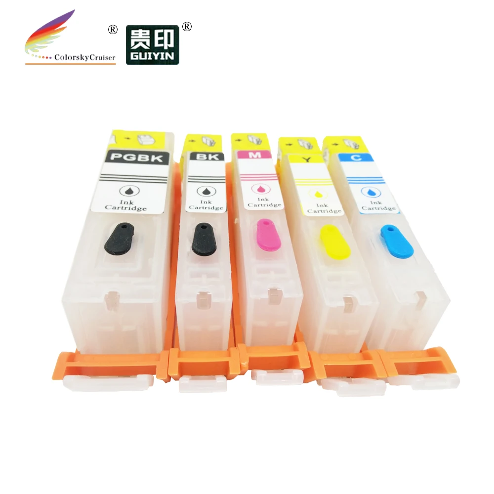 (RCC370 5) многоразовый чернильный картридж для Canon PIXMA MG5730 MG 5730 PGI 370 PGI370 CLI 371 CLI371 371|ink