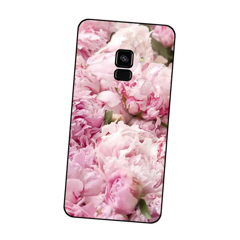 N306 Delicate Flower Black Silicone Case Cover For Samsung Galaxy J2 J3 J4 J5 J6 J7 J8 Pro Plus Prime 2018 2017 |