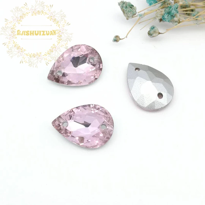 

Стеклянные стразы с двойным отверстием, 10 х14 х13х18 х25