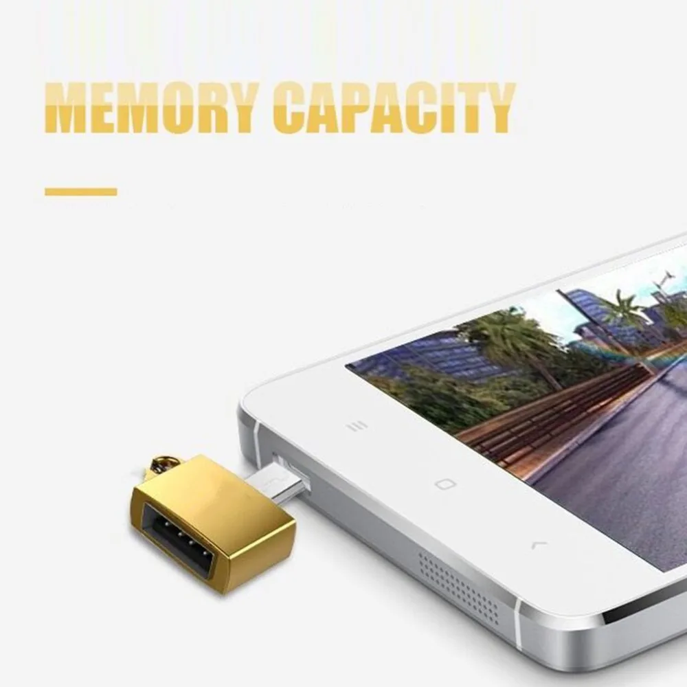 Ультра удобный металлический адаптер Type C/Micro USB для 2 0 OTG устройства Android с кольцом