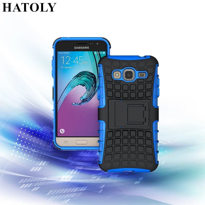 Чехол HATOLY для Samsung Galaxy J3 сверхпрочный армированный противоударный Гибридный