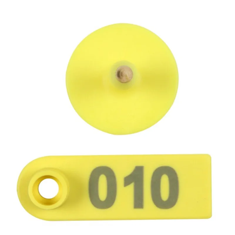 

500 Pcs 1 bag No. 1-500 Sheep ear tag Signs with the word ear Laser Typing Copper head earrings Farm animal identification card