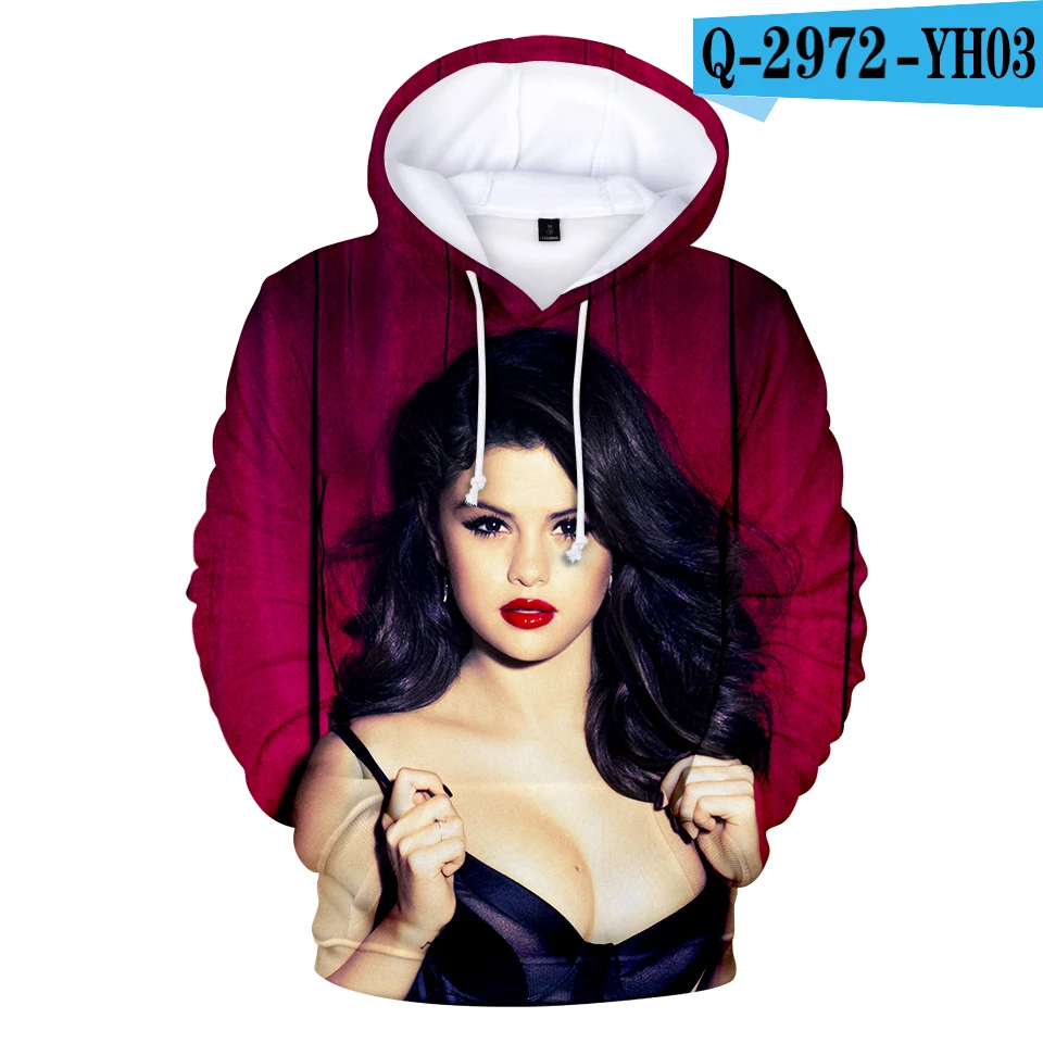 As Picture Aikooki 3D Selena Gomez толстовки для мужчин/женщин Толстовка Зимняя с капюшоном певица Selena Gomez модная одежда - Цвет: As Picture