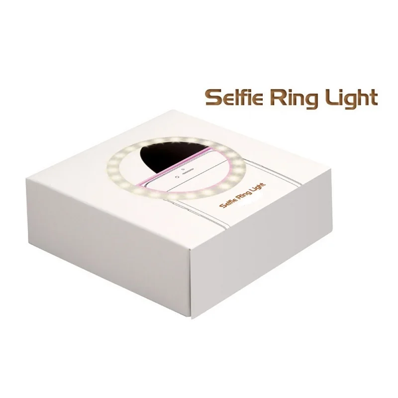 JOYTOP Новые приходят usb зарядка selfie портативный светодиодной вспышкой камеры телефона фотографии световое кольцо повышения фотографии для iphone смартфон перезаряжаемый вспышка usb