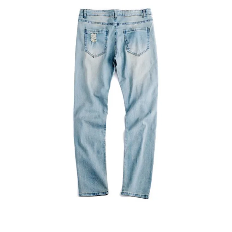 Newsosoo 2018 Slim Fit Стиль Мужчины уничтожить рваные джинсы в стиле хип хоп