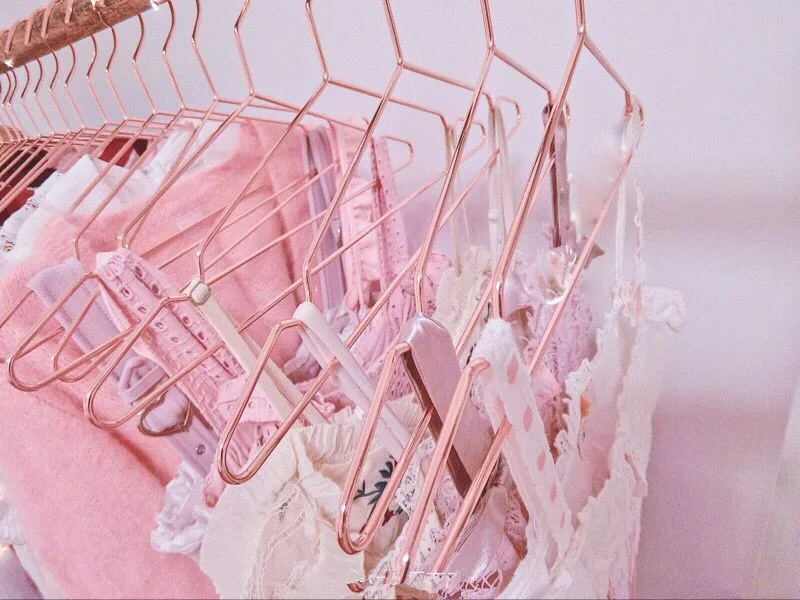 Металлическая вешалка для одежды из нержавеющей стали розовое золото 10 шт./лот 40