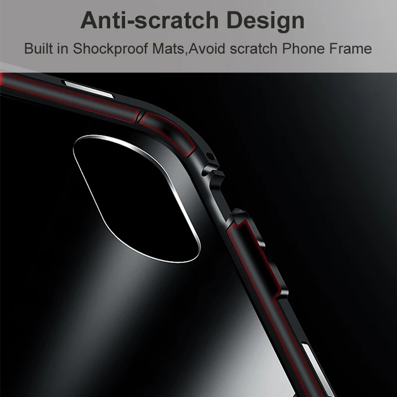 360 Full Body Magnetic Glass Case For Apple coque iPhone 7 8 Plus X XS Max Metal Bumper Cover etui 8Plus 7Plus |