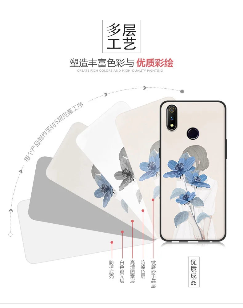 6," Coque Fundas для OPPO Realme 3 pro Чехол seven girl цветок Мягкий Силиконовый ТПУ чехол для телефона Realme3 pro защитные чехлы