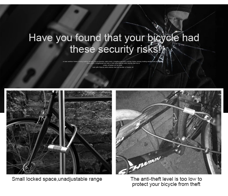 INBIKE водонепроницаемый велосипедный Противоугонный из нержавеющей стали MTB дорожный велосипед транспортное средство u-замок велосипедные аксессуары сверхмощный мотоциклетный замок