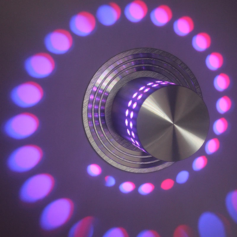 Креативный светодиодный настенный светильник 3 Вт RGB, настенный светильник, прикроватная тумбочка для спальни, современный светящийся светильник, AC85-265V, украшение для стен в помещении