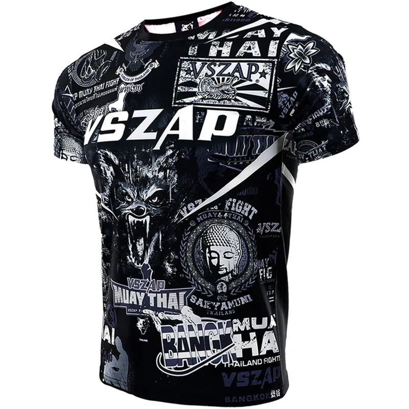 VSZAP Mma Rashguard спортивная рубашка мужская футболка для бега компрессионная футболка для фитнеса Спортивная футболка для мужчин Jiu Jitsu