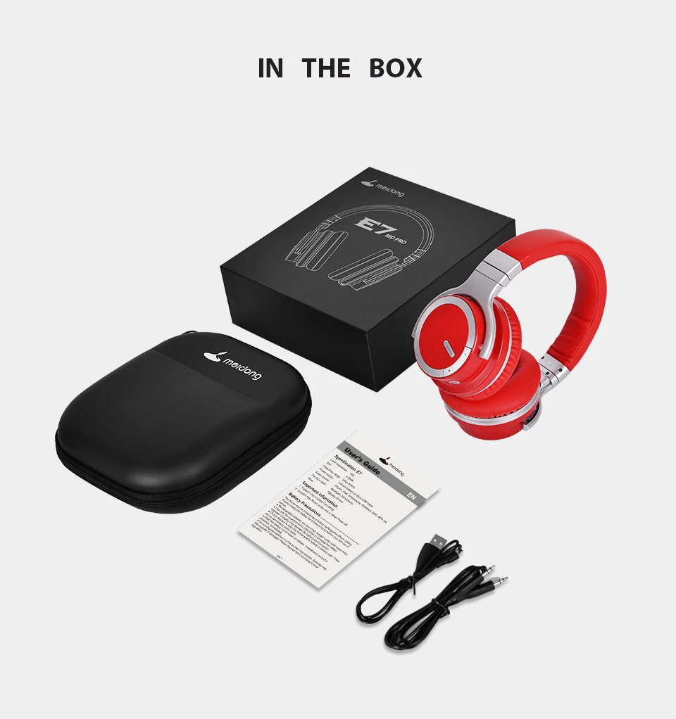 Meidong E7MDPRO беспроводные bluetooth-наушники с шумоподавлением и микрофоном для телефона 30H гарнитура для прослушивания музыки