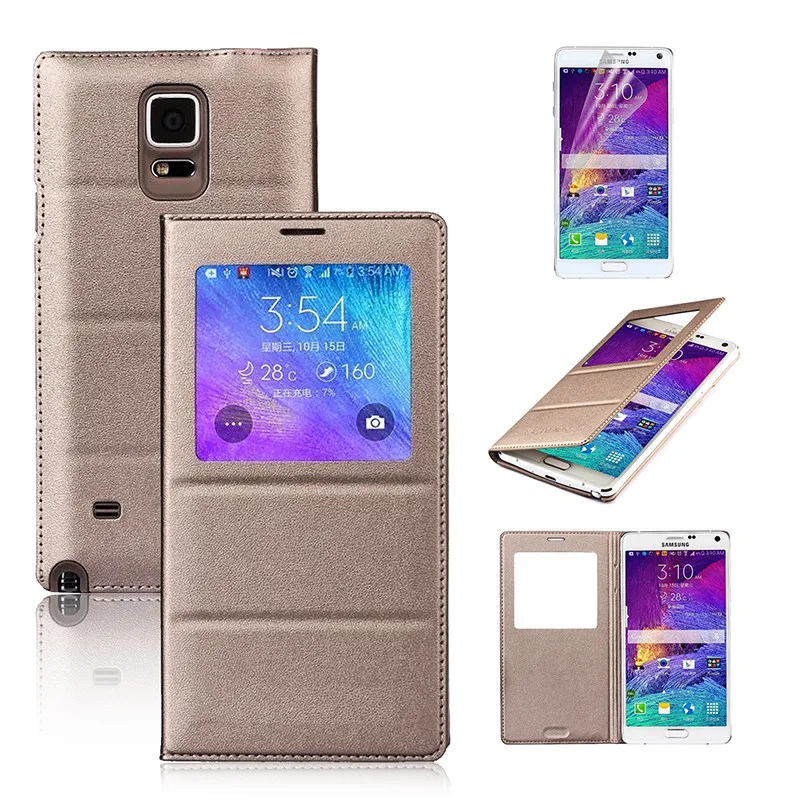 Классический кожаный роскошный чехол с окошком для фронтального экрана ПК +