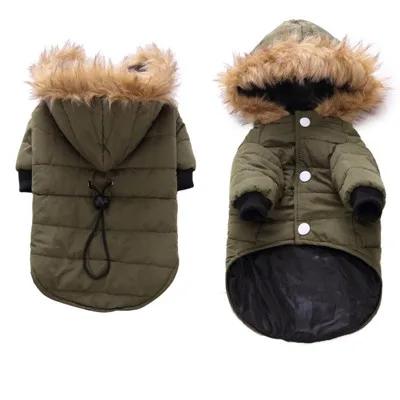Зеленый Одежда для собак с французским бульдогом, S-XL, теплое пальто для собак, Одежда для питомцев, стеганая куртка, одежда для таксы, зимняя одежда для собак, одежда для домашних животных GD62 - Цвет: Зеленый