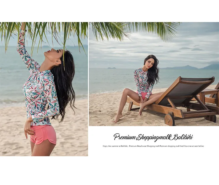 Rashguard с длинным рукавом женский купальный костюм купальные костюмы гидрокостюм Рашгард одежда Дайвинг Спорт лайкра танкини печати