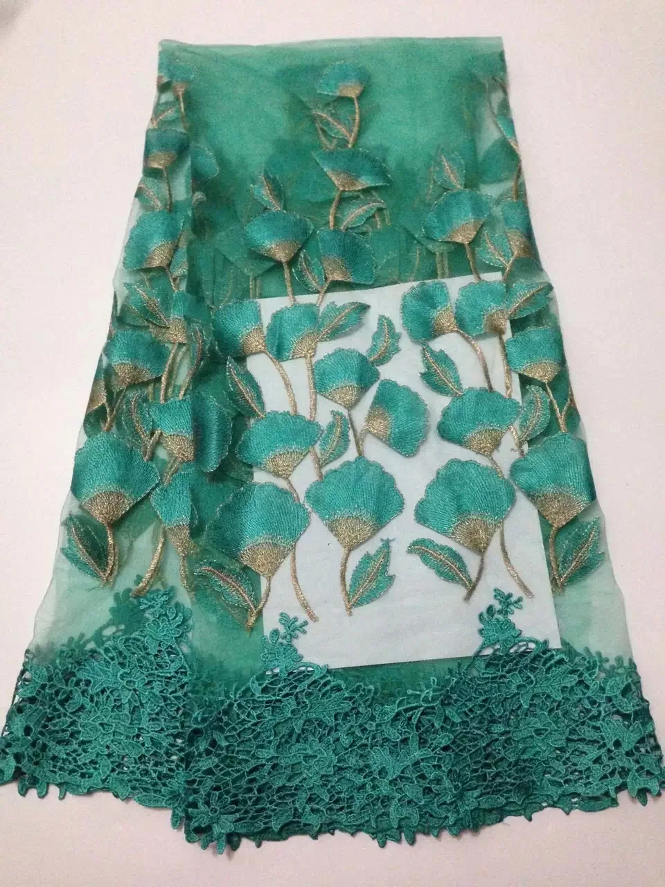 High quality nigerian wedding african lace fabric/ guipure cord fabric for party blue Net Lace Material | Дом и сад