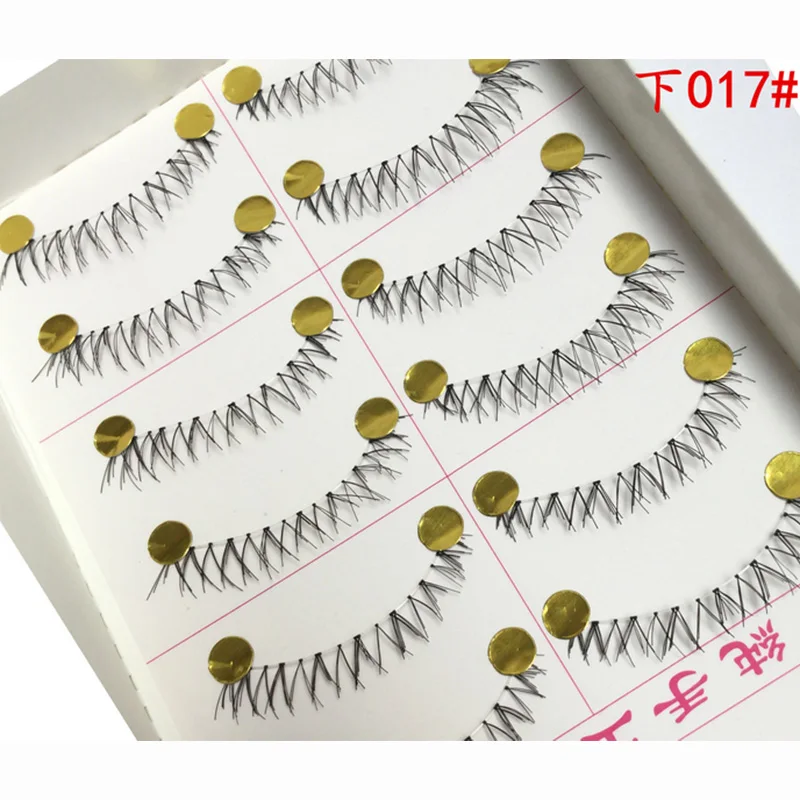 10 пар Нижние накладные ресницы натуральные перекрестные искусственные