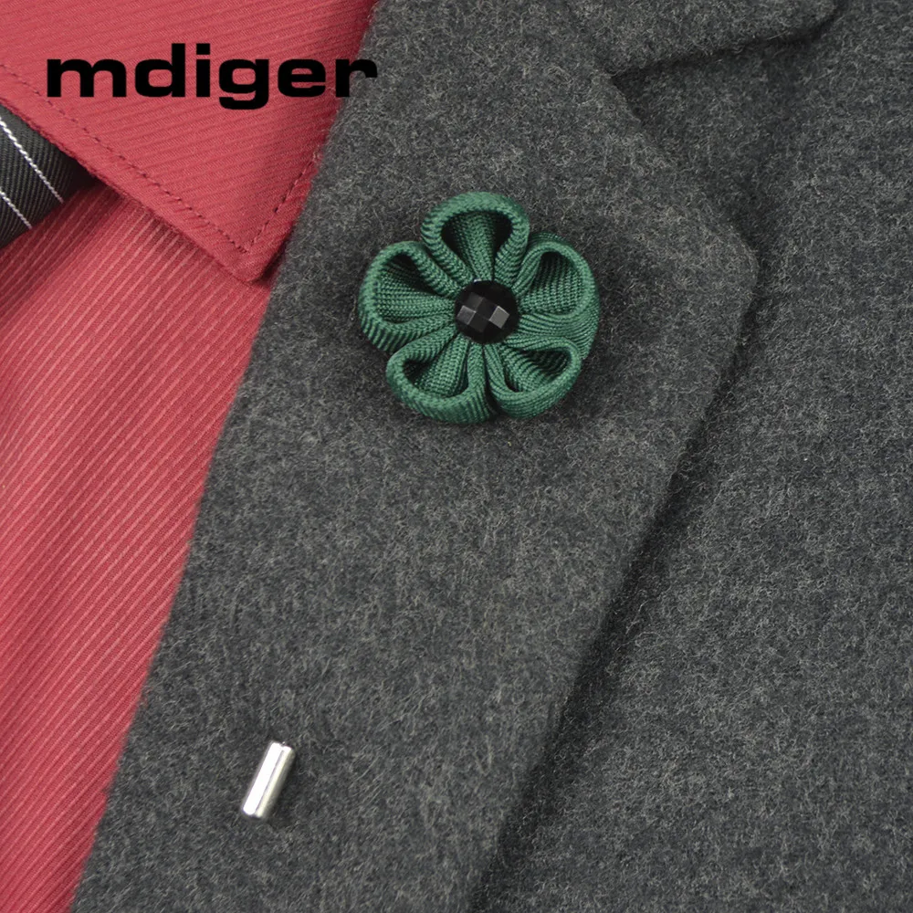 Бренд Mdiger Мужская брошь на булавке ткань черный белый бант лацкане булавка для