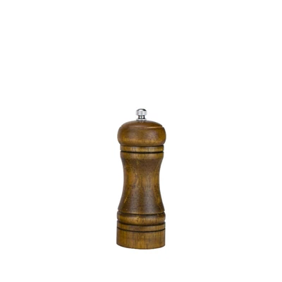 5 inch Black Деревянная мельница для соли и перца, шейкеры, деревянные мельницы для перца, ручные мельницы для трав с регулируемой керамической кухонной фурнитурой - Цвет: 5 inch Black
