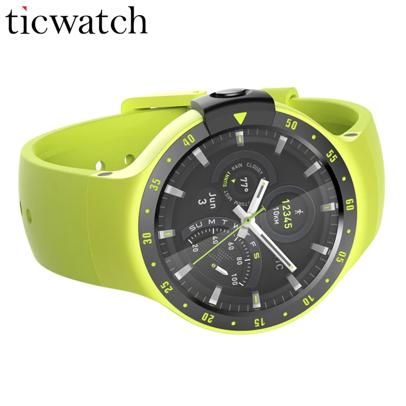 Ticwatch S Aurora Sport Smart Watch Android Wear 2.0 Bluetooth 4.1 WIFI GPS Heart Rate IP67 Water Resistance Phone | Электроника