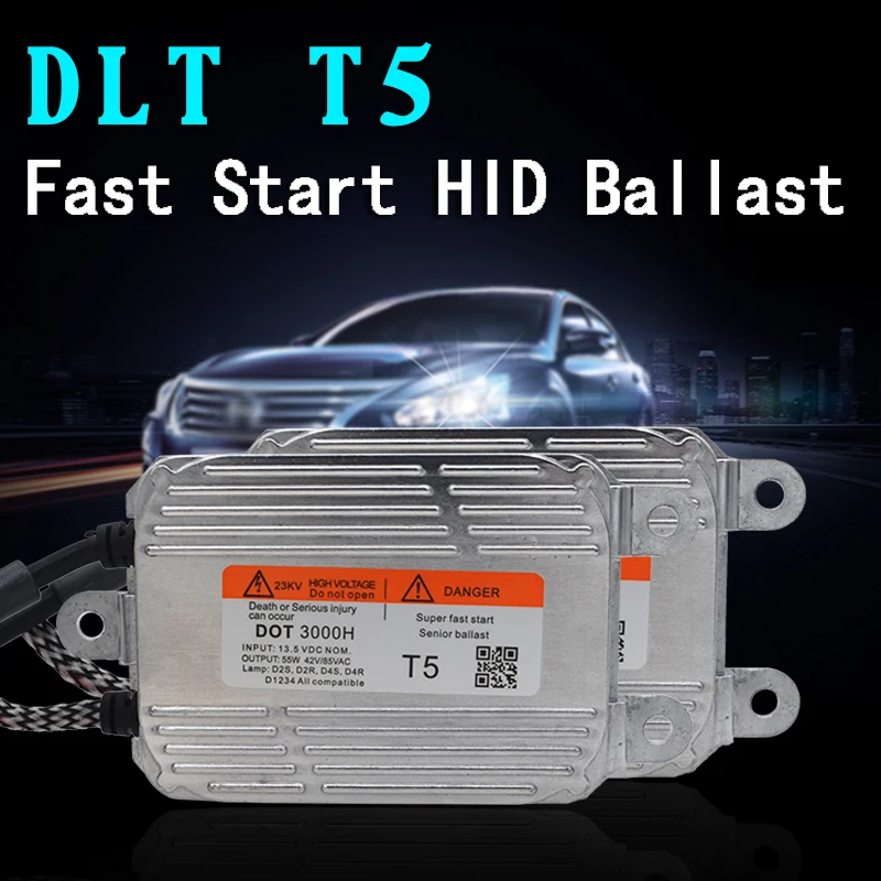 SKYJOYCE 1 пара Быстрый Яркий DLT T5 HID балласт 55 Вт с блоками зажигания Mental Digital для