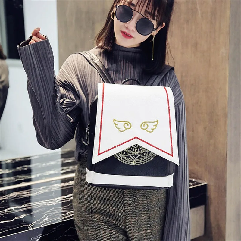 

Anime Card Captor SAKURA Kawaii Small Backpack Cardcaptor Sakura Printing School Bags Lolita Women Backpack