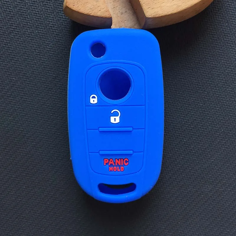 Silicone Car Key Case Cover Protector For Fiat 500X Toro Tipo Egea 3Button Remote Holder Flip Folding Dodge Neon | Автомобили и