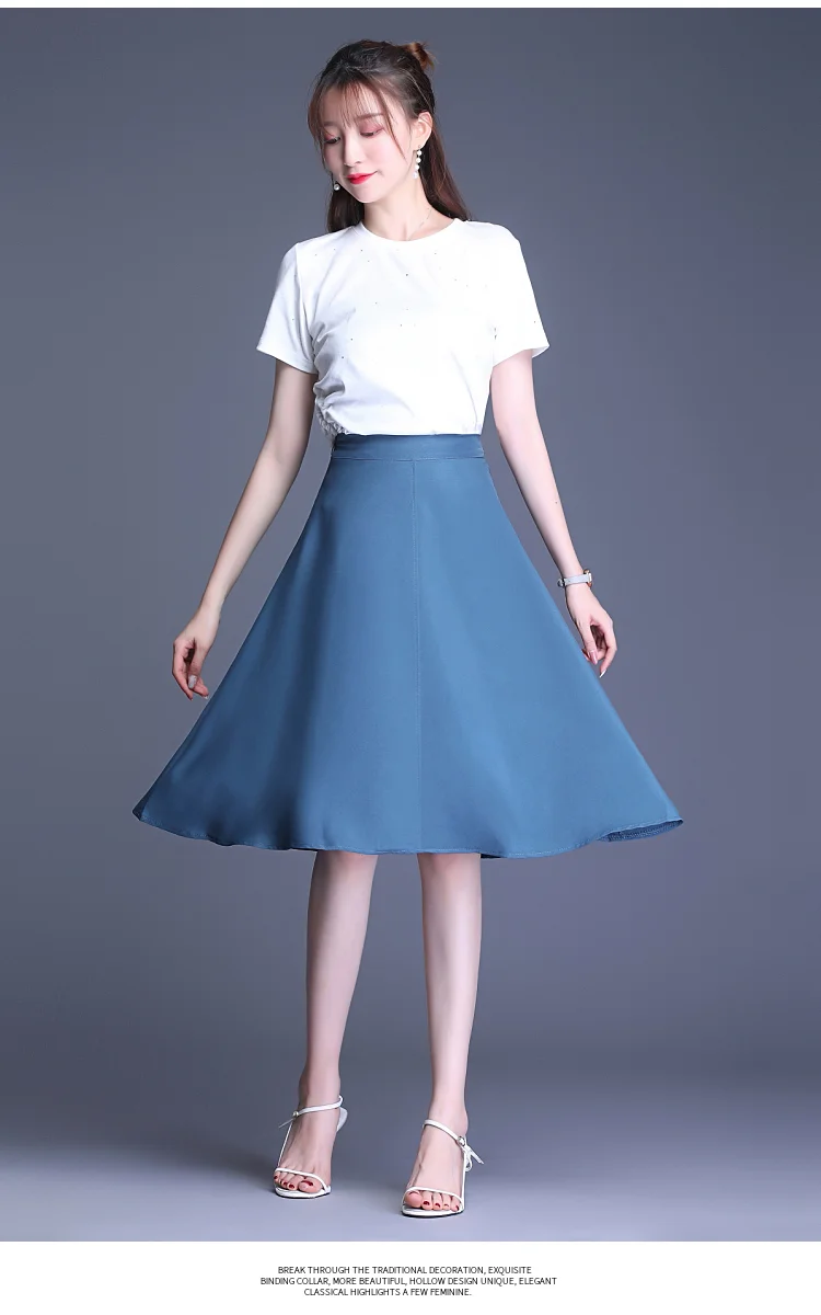 Beiyingni New Arrival High Waist Skirt Womens Solid Color Office Work Wear Fashion Lady Skirts Elegant Soft Faldas OL Saias