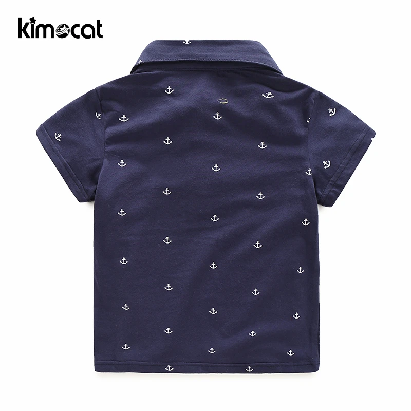 Kimocat одежда для маленьких мальчиков рубашка из чистого хлопка + джинсы костюм