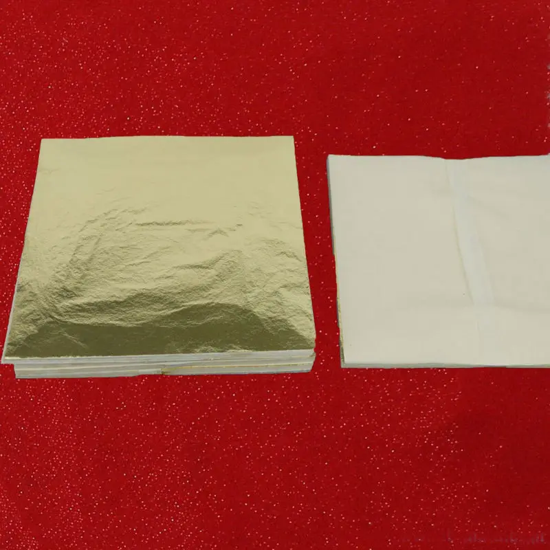 100 листов 14х14см имитация золотого листа лист из медной фольги роскошный|leaf foil|leaf