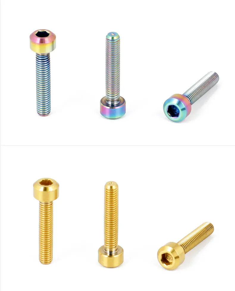 Deemount M5x25mm велосипедные титановые болты с шестигранной головкой MTB горный велосипед 4 шт. Ti Винт цикл крепежные части для тормозного рычага