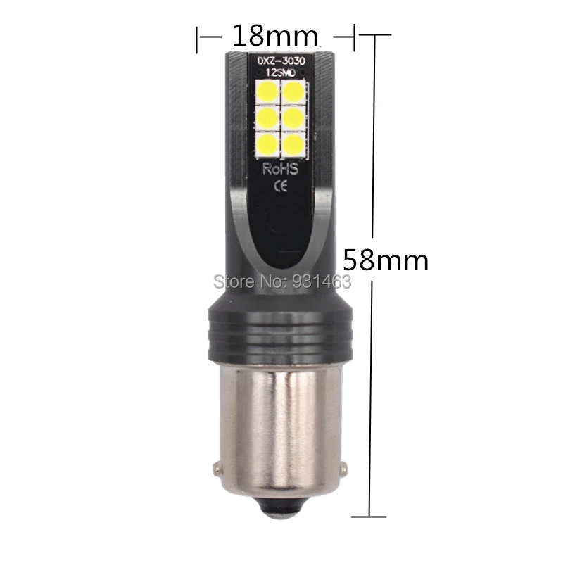 Скуэр 2 шт. тормозной светильник s 1157 1156 3030 12SMD светодиодный автомобиль заднего