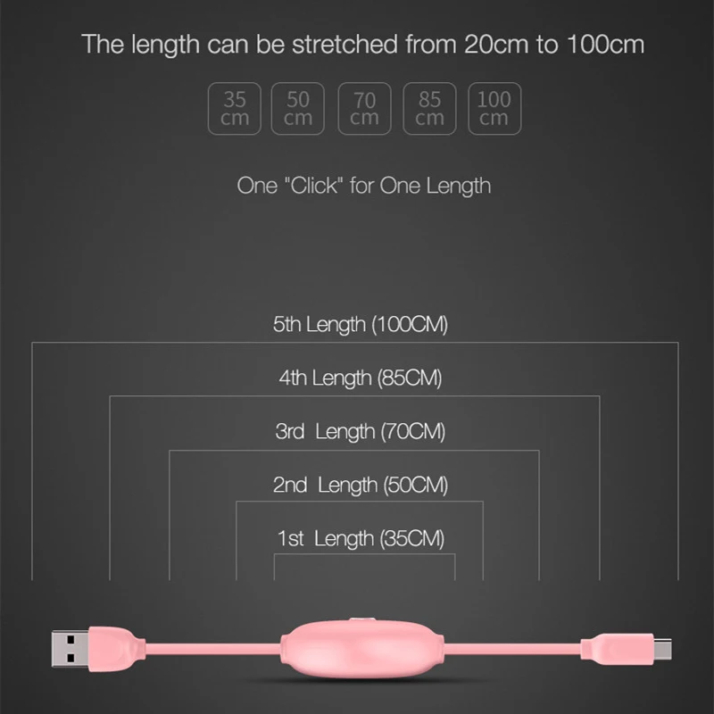 Выдвижной usb-кабель CAFELE для iphone X, XS, MAX, XR, 8, 7, 6 Plus, милый мини-кабель, ультра-светильник, портативный usb-кабель для зарядки и передачи данных