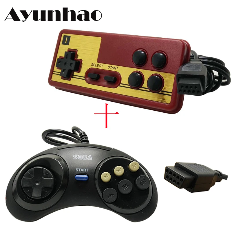 Plug 9 Pin Game Controller For SEGA Classic Gamepad and for Console Gaming TV Player Joystick with Handle 2 model | Электроника