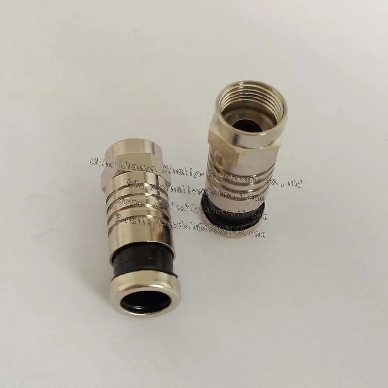 RG6 коаксиальный компрессионный кабель f Разъем RG6 водонепроницаемый f-тип штекер RF коаксиальный разъем RG59 RG6 RG11 f адаптер коаксиальный компрессионный