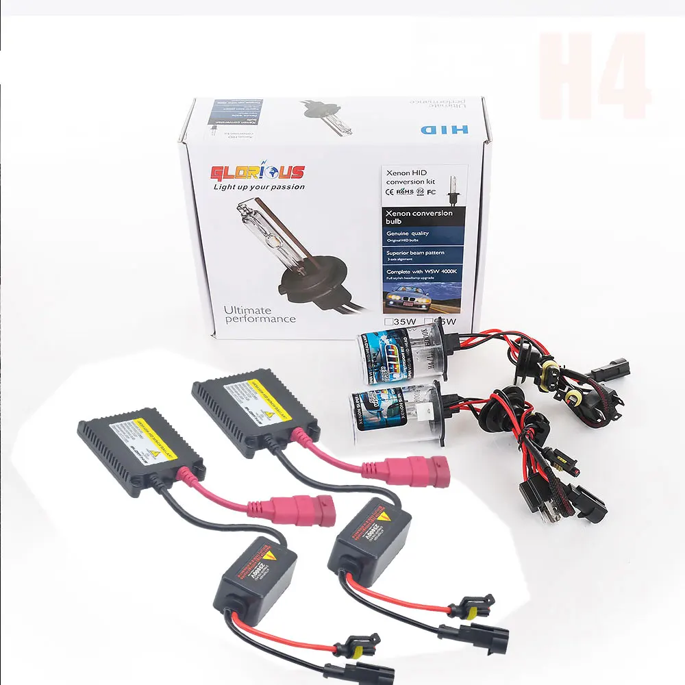 Набор ксеноновых ламп 55 Вт H4 XNEON HID 4300 k 5000 6000 8000 набор для переоборудования с