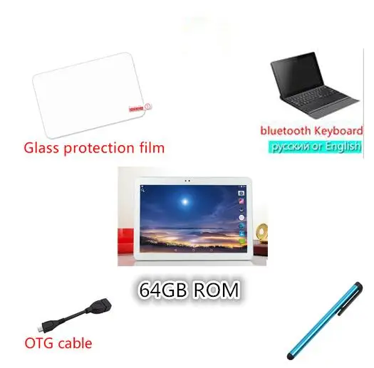 10,1 'планшет, 3G, телефонный звонок, Android 6,0, Wi-Fi, Bluetooth, 4 ГБ/32 ГБ, четыре ядра, две sim-карты, WPS, gps, ПК, планшет, enfant, fnf, планшетный телефон - Комплект: E