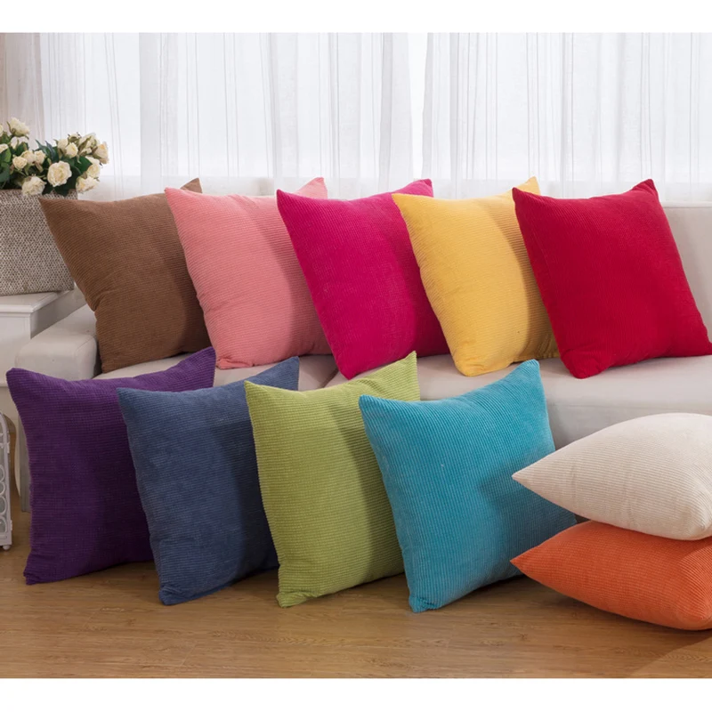 Разноцветная Вельветовая наволочка в виде кукурузных ячеек квадратная для дома