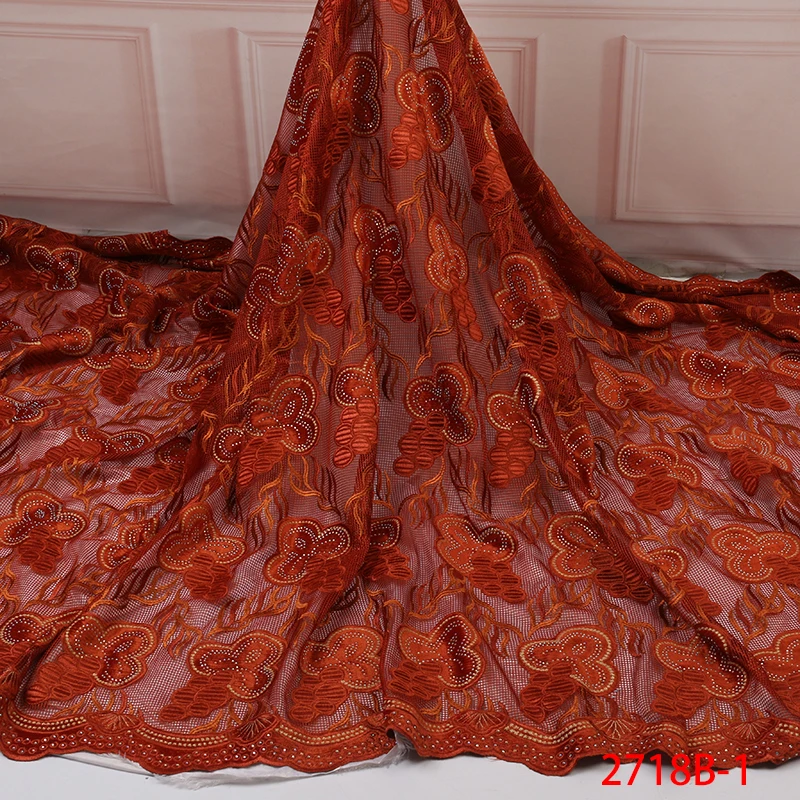 African Lace Fabric 2019 High Quality Nigerian Laces Fabrics with Stones French Tulle Velvet for Women KS2718B-1 | Аксессуары для