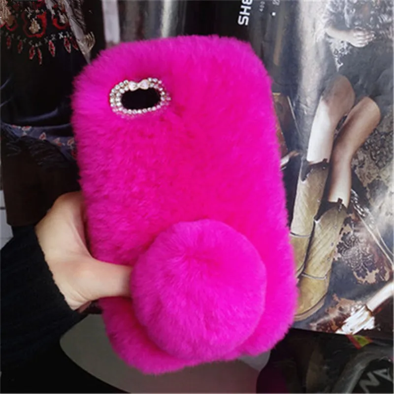 Чехол для телефона с милым кроличьим мехом и теплым Huawei Honor8 9 10 20 Lite V10 V20 7X 8X 9X Nova3 4 5