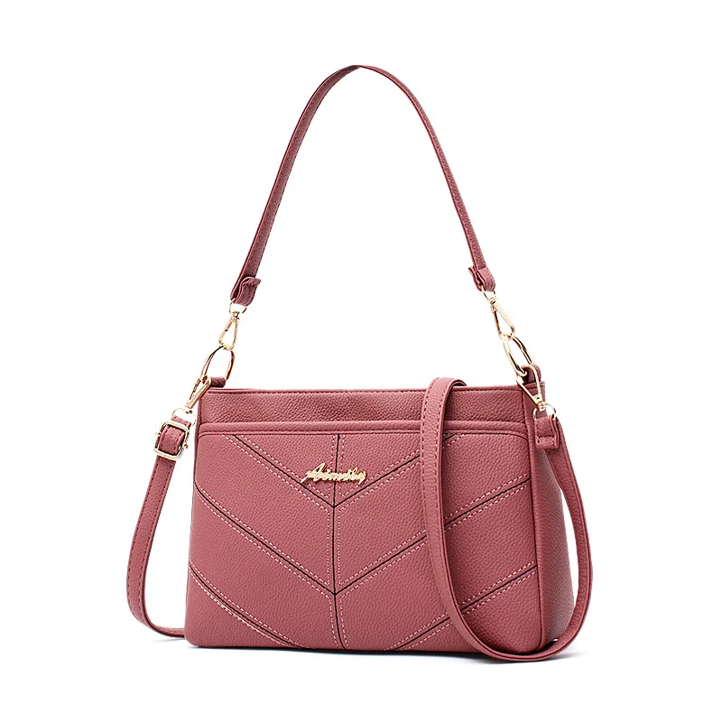 Dark Pink Кошельки и сумки, сумка на плечо для женщин, модные маленькие сумки через плечо, красные женские сумки-мессенджеры из искусственной кожи, женская сумка-слинг - Цвет: Dark Pink