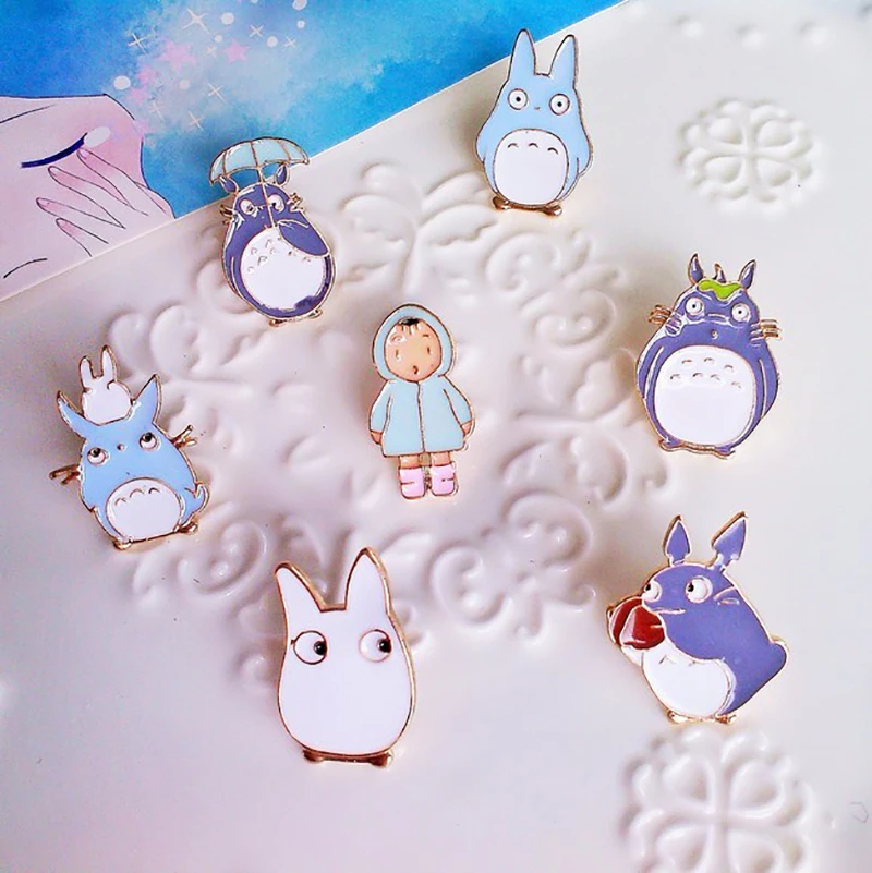 Милый питомец ребенок животное Тоторо крутая летняя металлическая брошь с