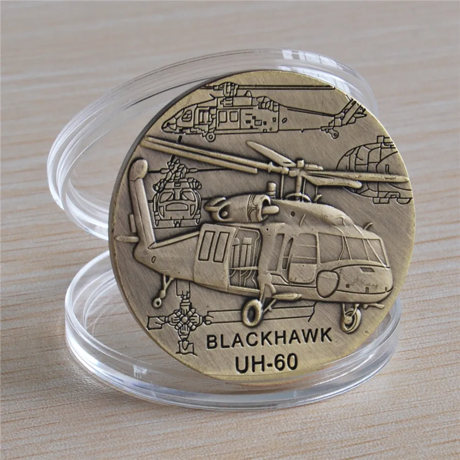 Лучший истребитель-вертолет Blackhawk-Бронзовый Вызов Монета 25 шт./Лот Бесплатная