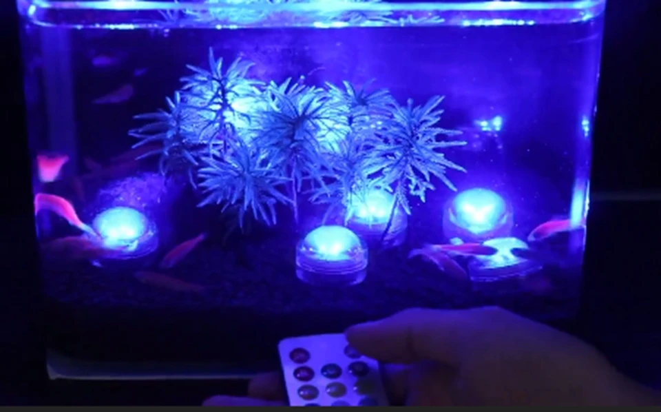 На батарейках водонепроницаемый RGB погружной светодиодный светильник подводный светильник для плавания плохой светильник s для вазы аквариума и вечерние свадебные