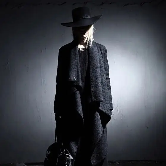 2018 new men's fashion trend irregular long coat woolen personality loose plus size stage hiphop singer costumes | Мужская одежда