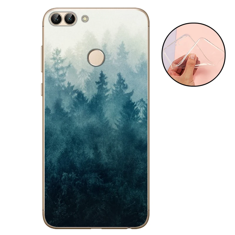CROWNPRO СПС huawei P Smart чехол силиконовый мягкий ТПУ чехол P Smart Coque задний телефон для Funda huawei P Smart чехлы - Цвет: TASLT