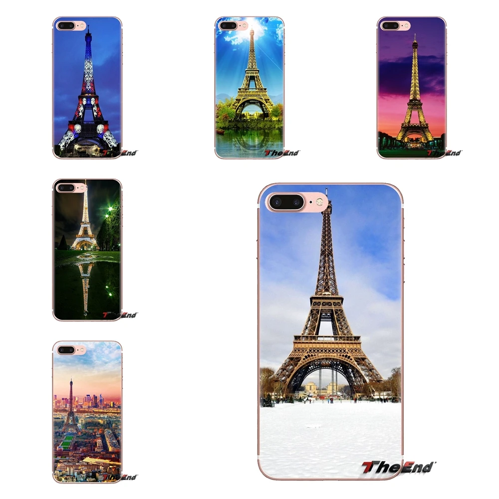 Transparent Soft Cases For Samsung Galaxy J1 J2 J3 J4 J5 J6 J7 J8 Plus 2018 Prime 2015 2016 2017 paris france eiffel tower Night |
