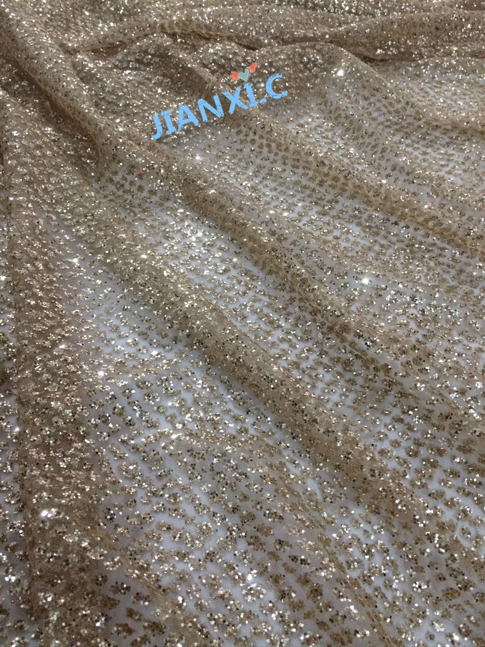 5 ярдов Блестящий узор сетка тюль ручная печать блестящая кружевная ткань DiuDiu-111688